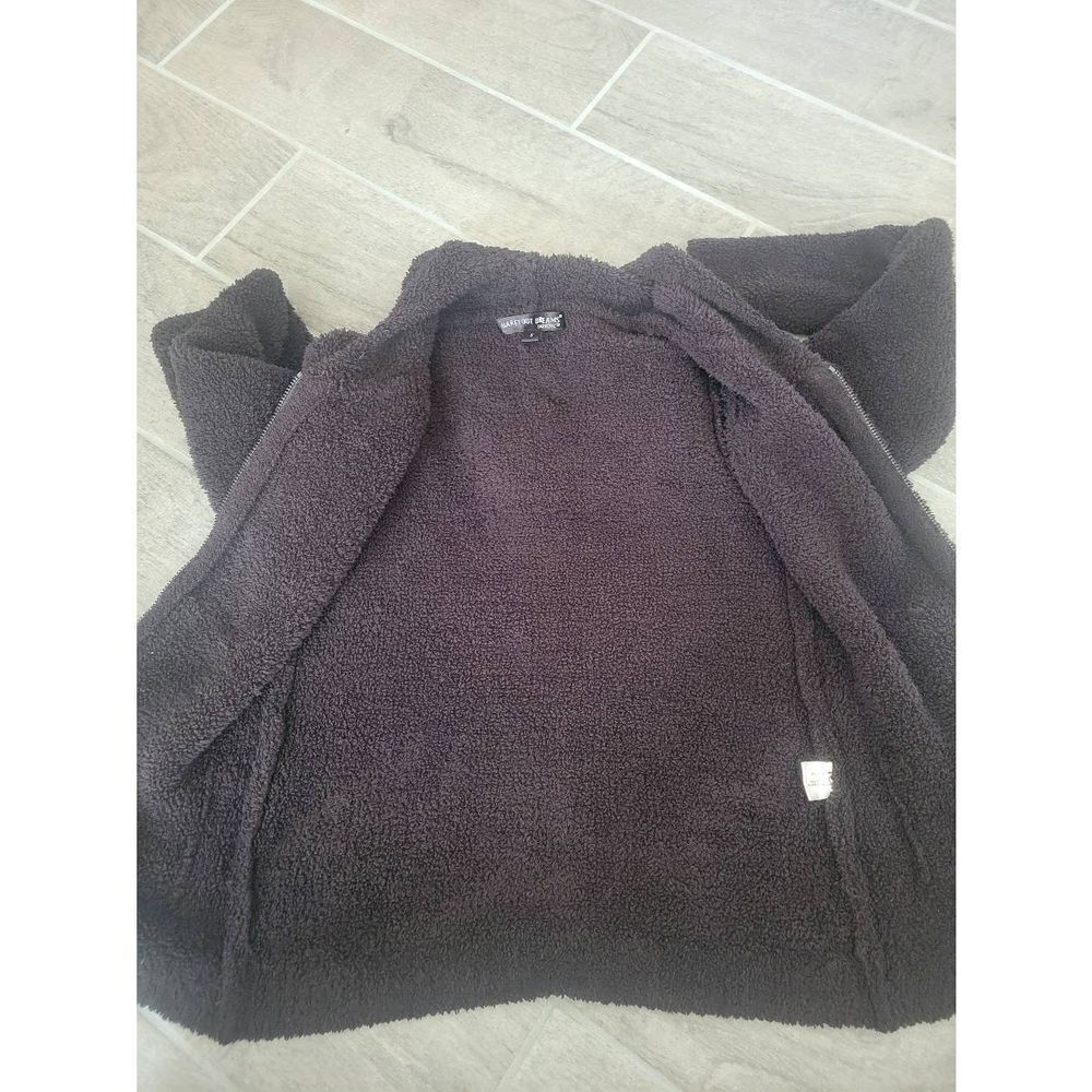 Barefoot Dreams Cozychic Zip Up Hooded Sweater Size Small Chocolate Brown - Picture 7 of 7